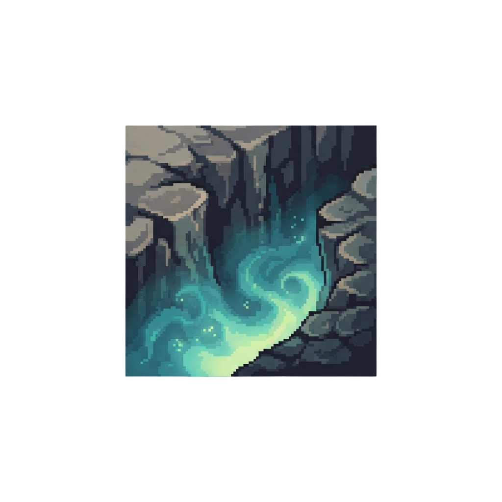 A Steep Drop Into a Bioluminescent Fog