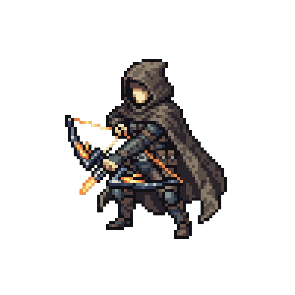 A Mysterious Cloaked Space Ranger with an Energy Bow