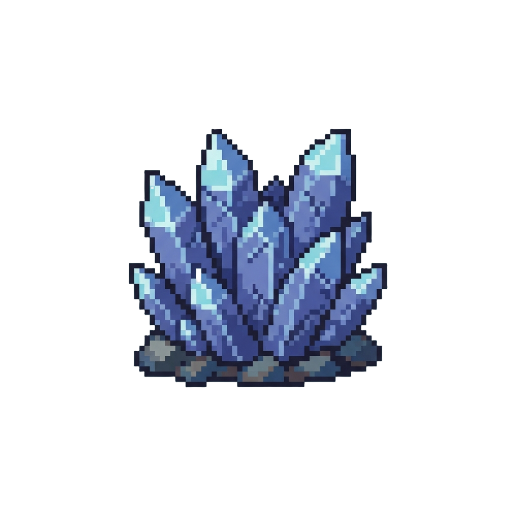 A Field of Jagged Crystal Spikes