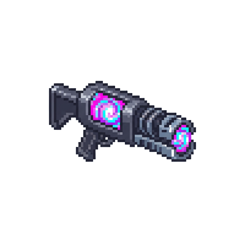 A Swirling Antimatter Beam Rifle