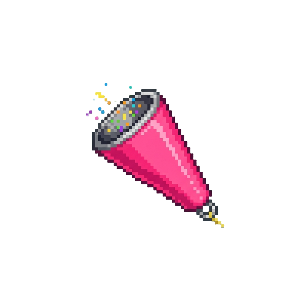 A Neon Pink Party Popper