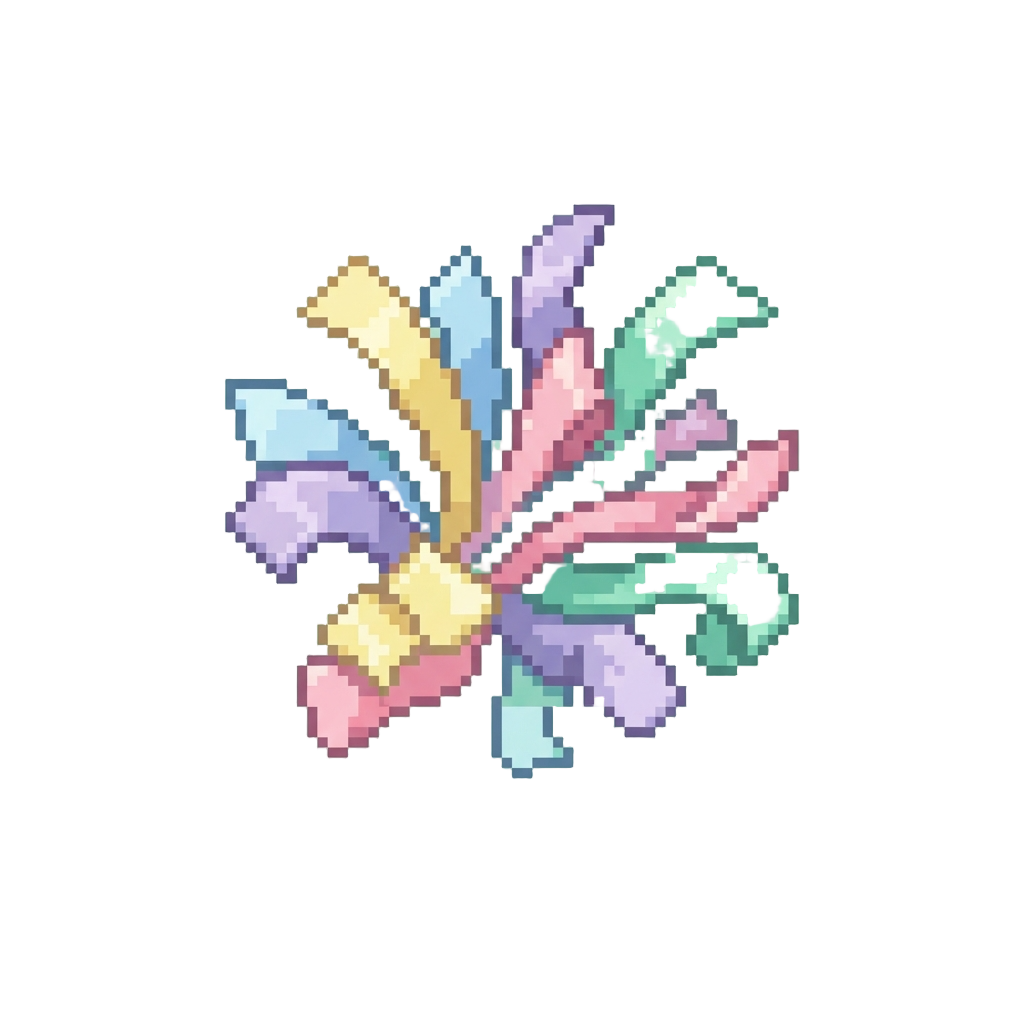 A Pastel Ticker-tape Burst