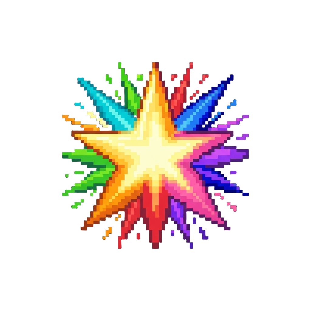 A Glittering Rainbow Star Explosion