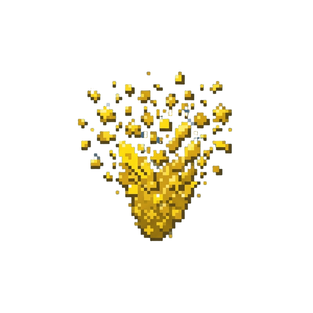 A Shower of Sparkling Golden Confetti