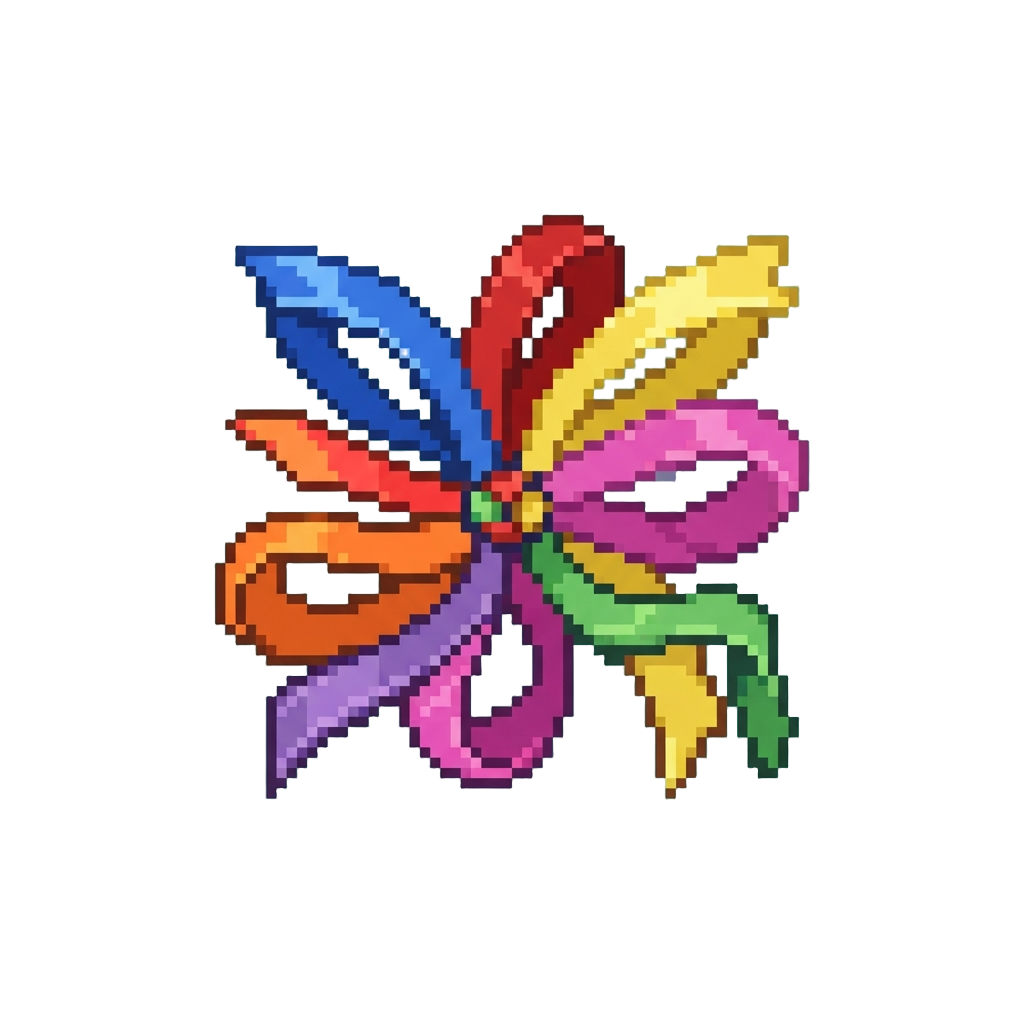 A Burst of Vibrant Colorful Streamers