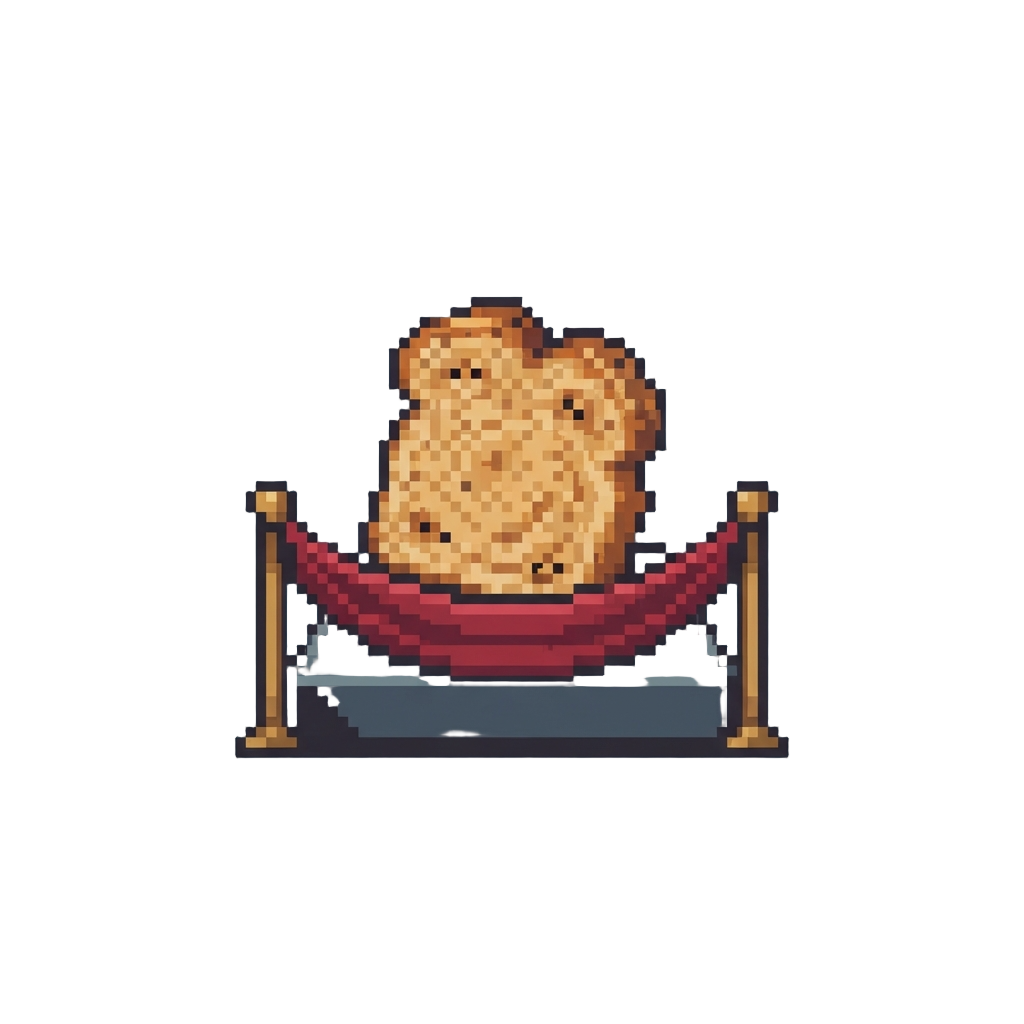 The Museum of Celebrity Leftovers, Kingsland, Exhibiting a Single Dried Toast Crust Behind a Velvet Rope