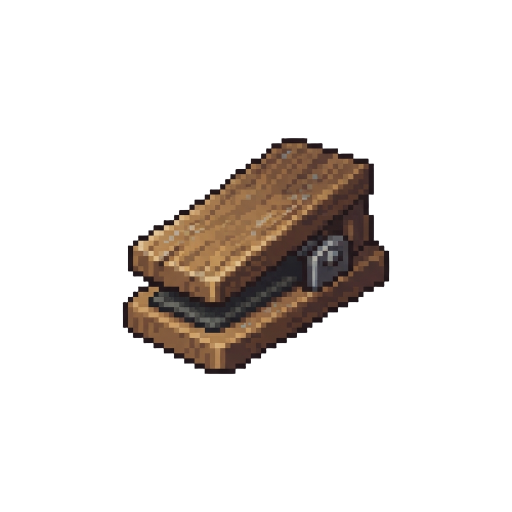The Organ Museum, Showing a Single Dusty Wooden Organ Pedal in a Dimly Lit Grey Room