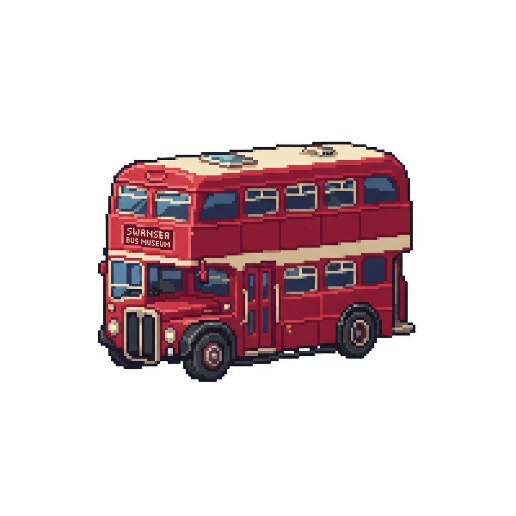The Swansea Bus Museum, Filled with Restored Vintage Double-decker Red Buses