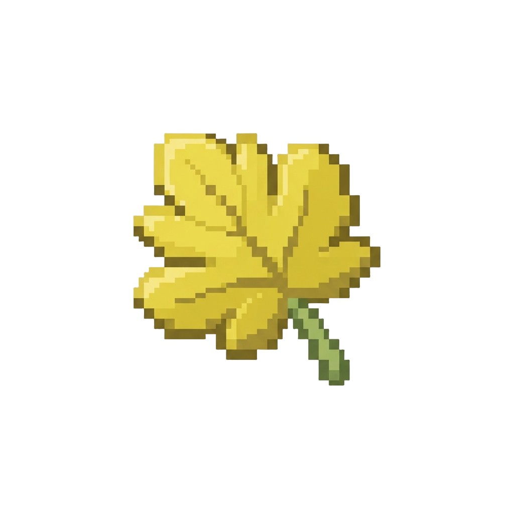 A Little Yellow Buttercup Leaf