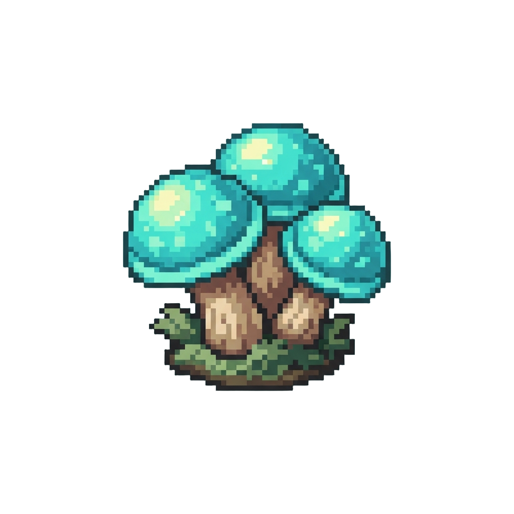 A Bunch of Oversized Glowing Mushrooms