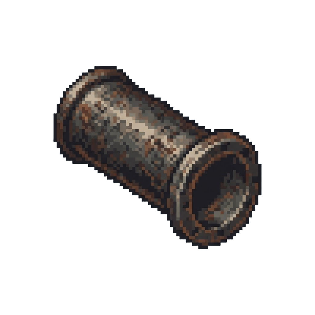 A Rusted Steel Catwalk Pipe