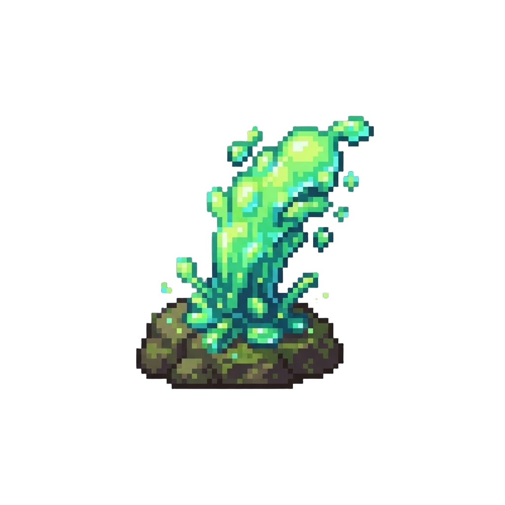 A Fluorescent Slime Geyser
