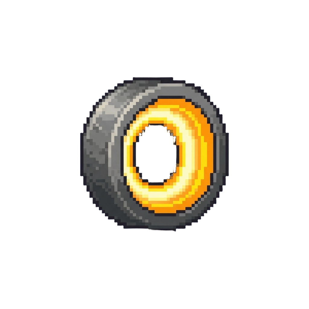 A Glowing Metal Rim Lip