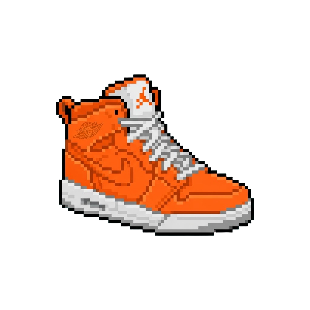Bright Neon Orange Jordans