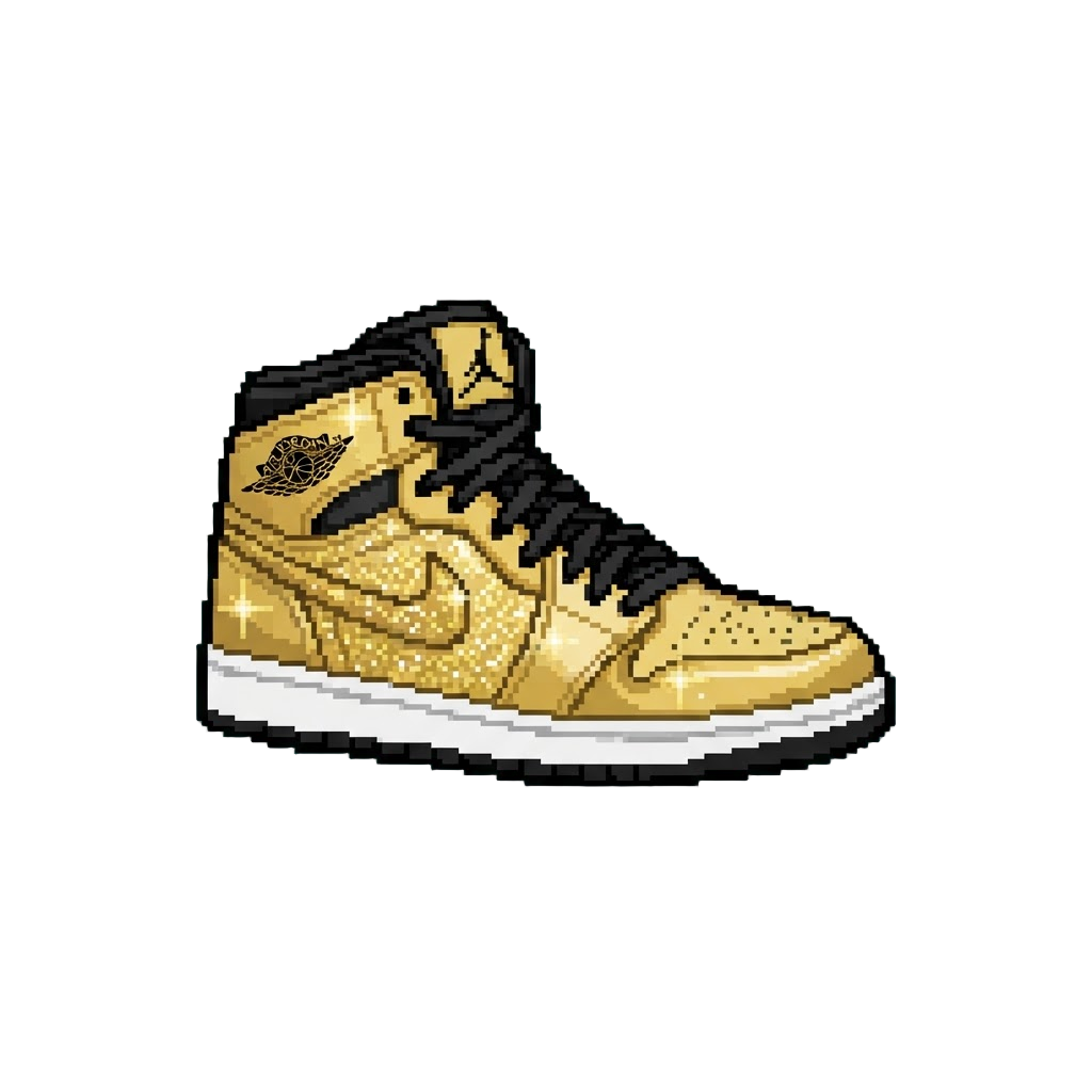 Sparkling Glitter Gold Jordans