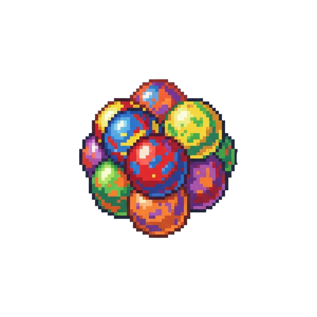 Multicolored Bouncy Rubber Balls