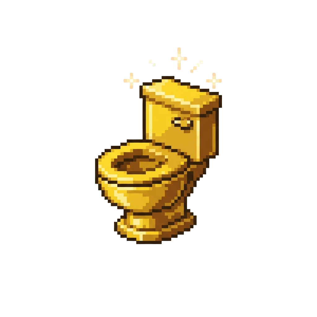 A Sparkling Golden Toilet Trophy