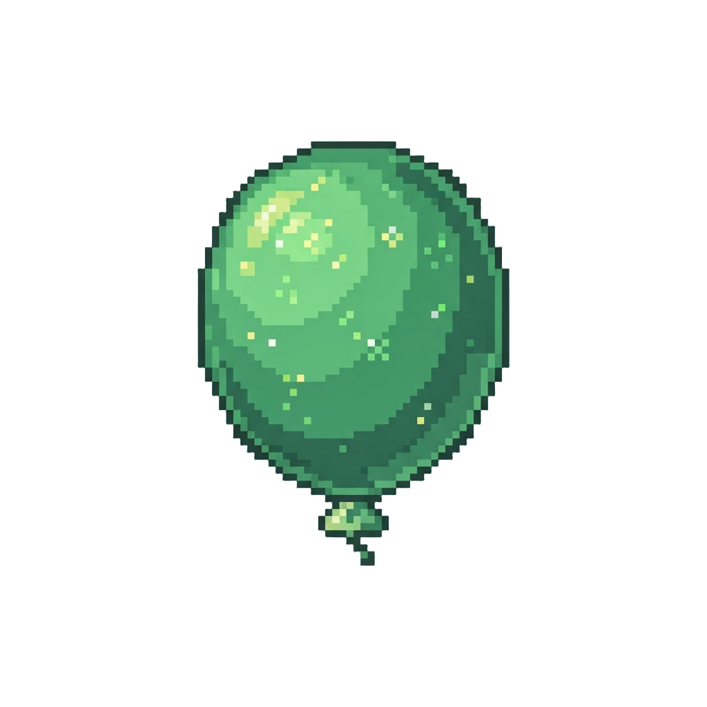 A Giant Glittery Green Balloon