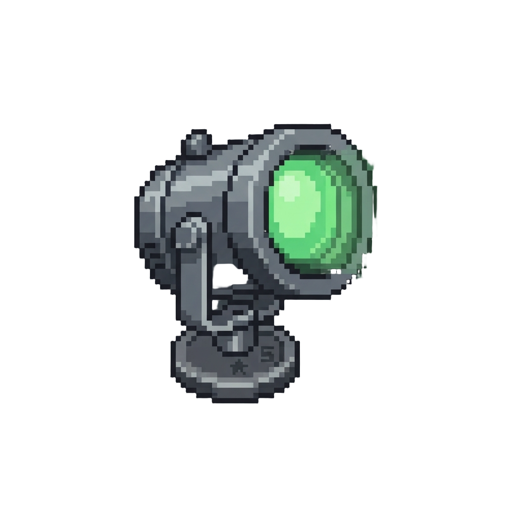 A Flashing Green Stage Spotlight Badge