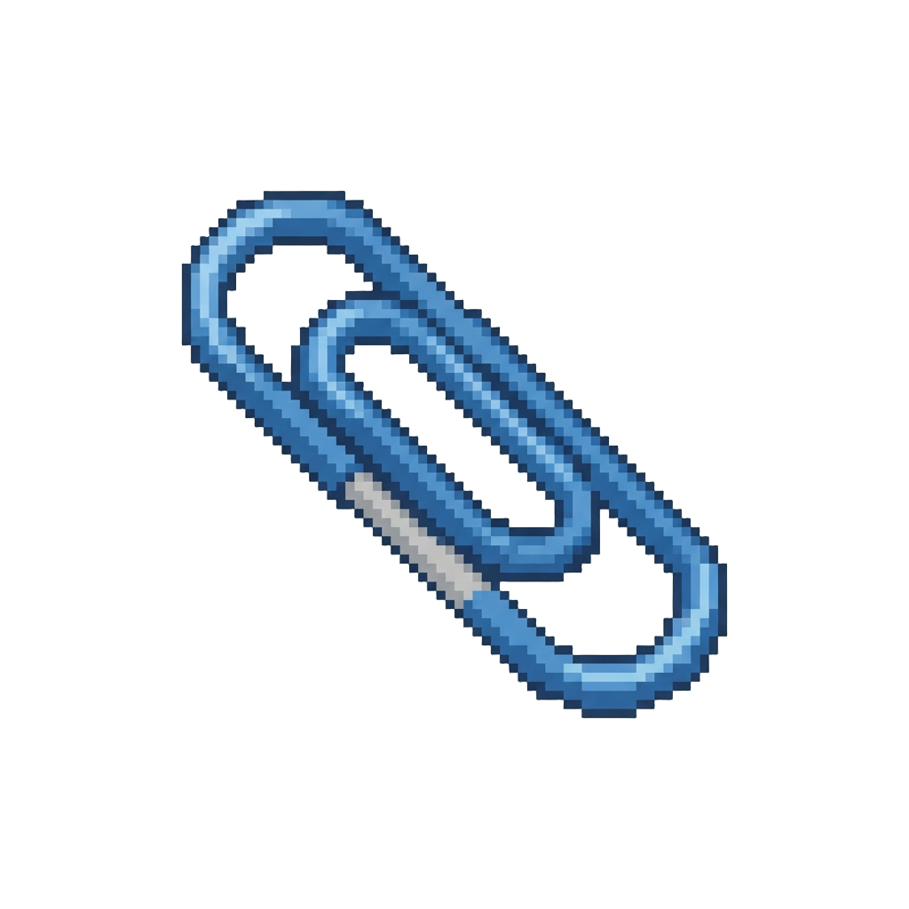 A Small Plastic Paperclip