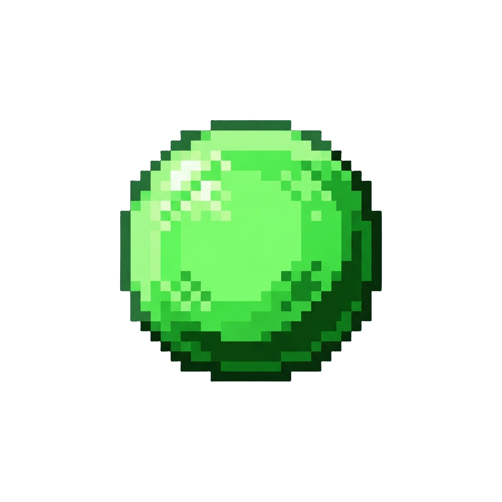 A Radiant Neon-green Flash Pellet