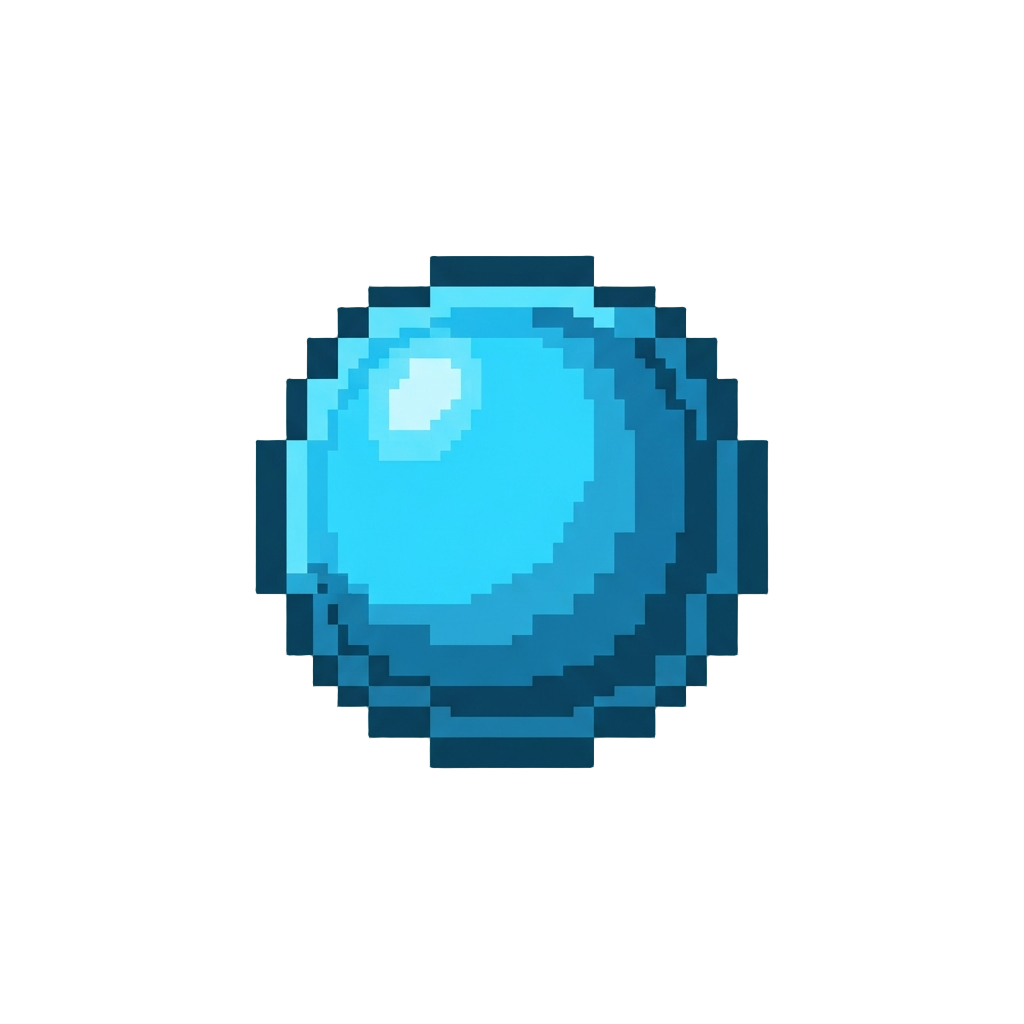 A Bright Electric Blue Power Pellet