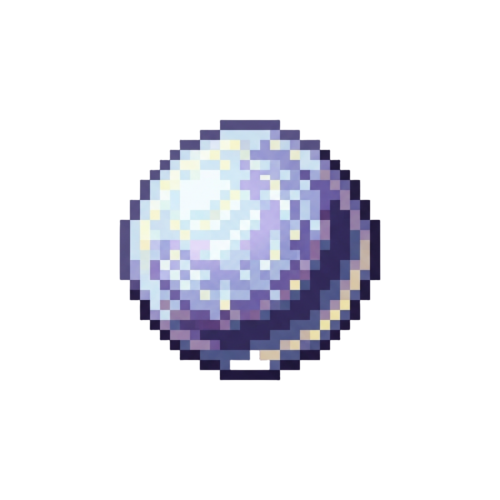 A Shimmering White Cosmic Energy Pellet