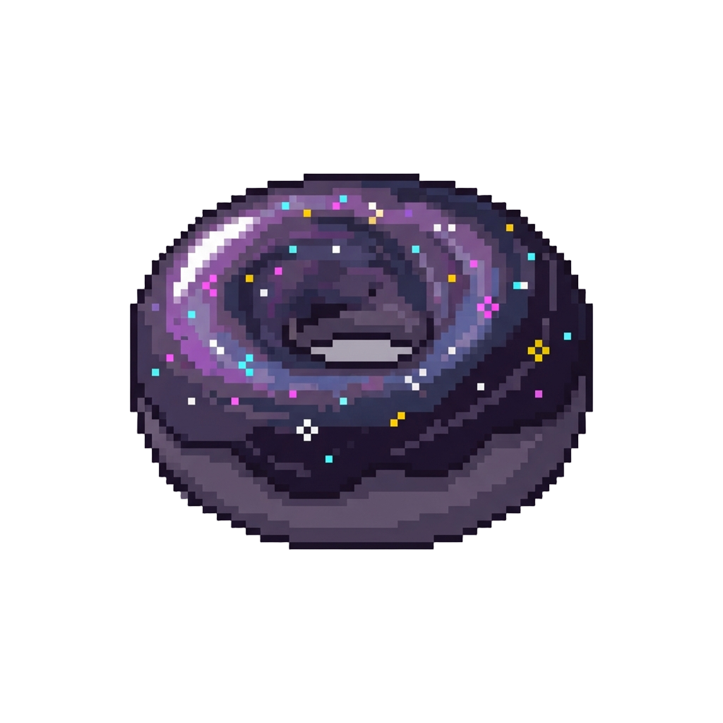 A Glittery Galaxy Donut Squishy