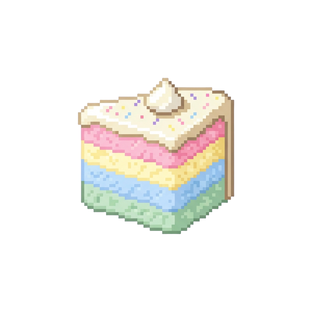 A Pastel Rainbow Cake Squishy