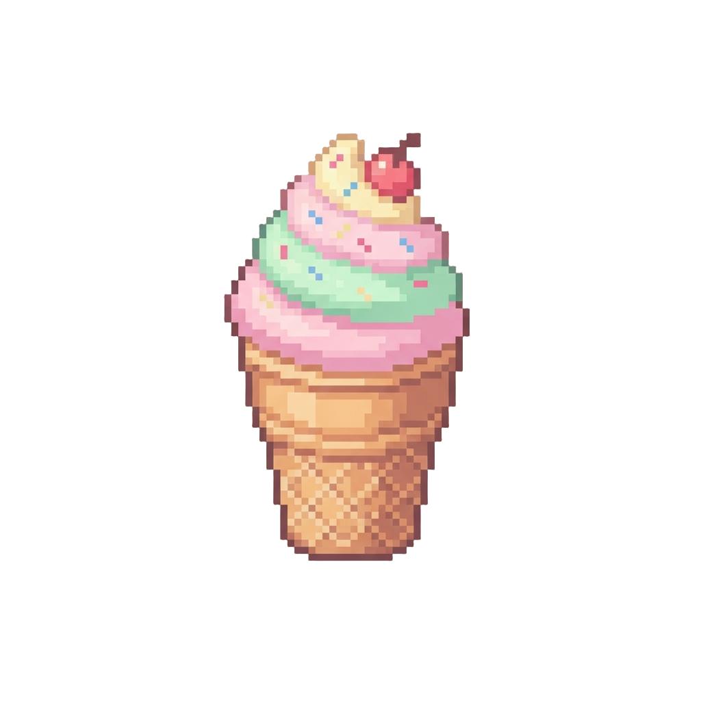 A Pastel Ice Cream Cone Squishy