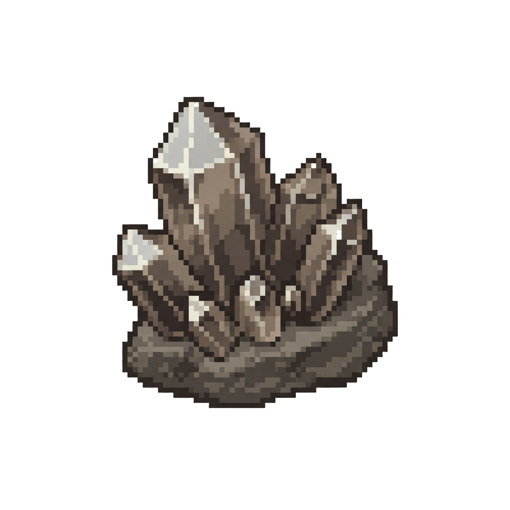 A Shimmering Smoky Quartz Cluster
