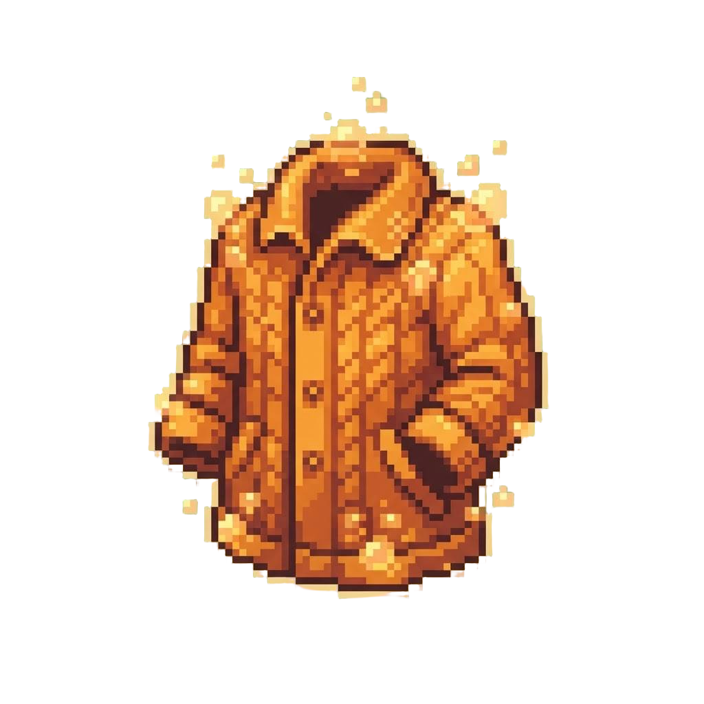A Bubbling Glowing Amber Coat