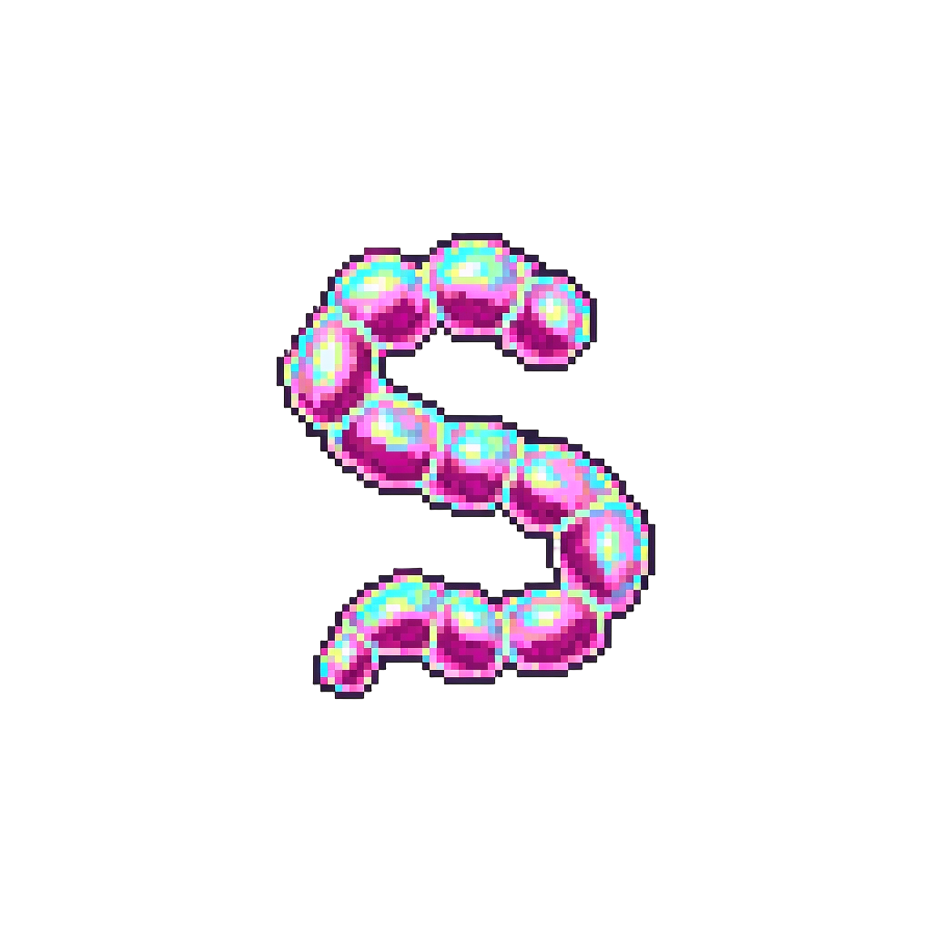 An Ultra-rare Neon-gamma Iridescent Tapeworm