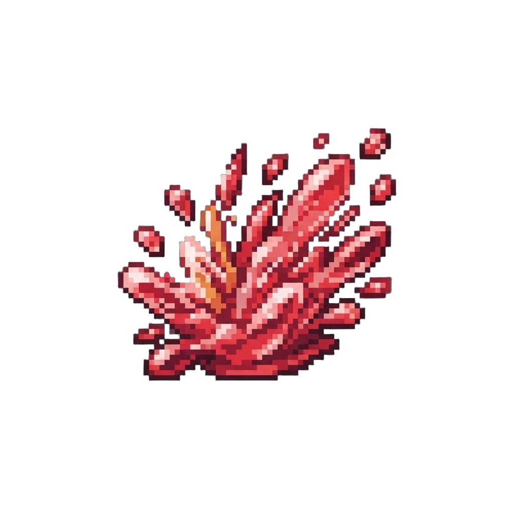 A Bright Cherry Kinetic Impact Splash