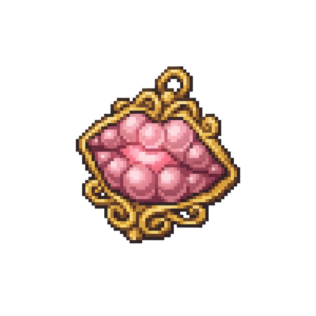A Glowing Pink Pearl Kiss Sigil