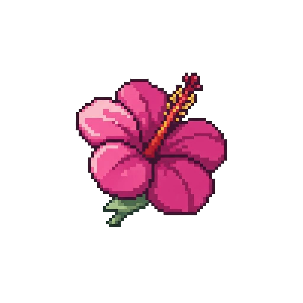 A Radiant Magenta Hibiscus Blossom Kiss