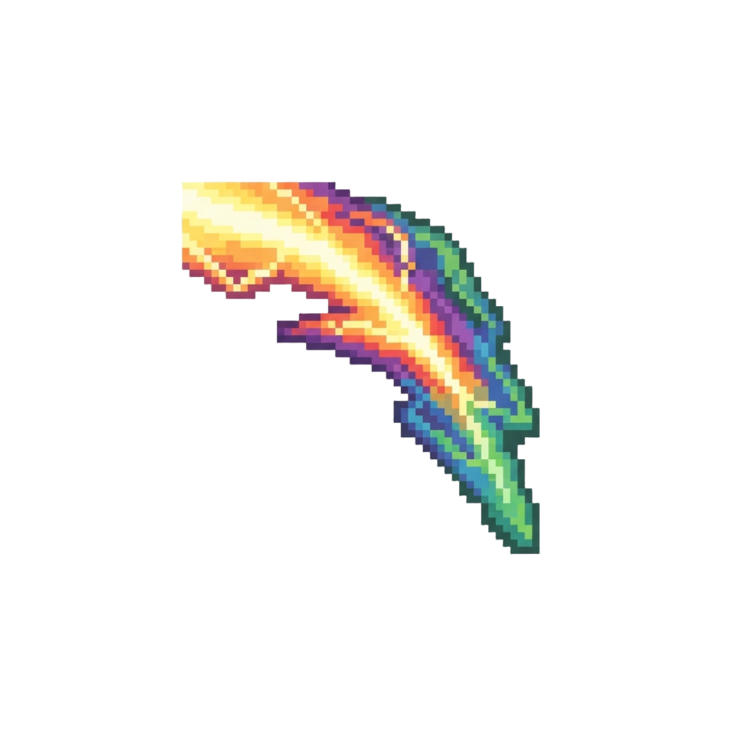 A Blinding Rainbow Arc Lightning Bolt
