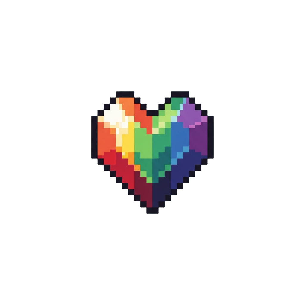 A Legendary Rainbow Prism Heart-gem