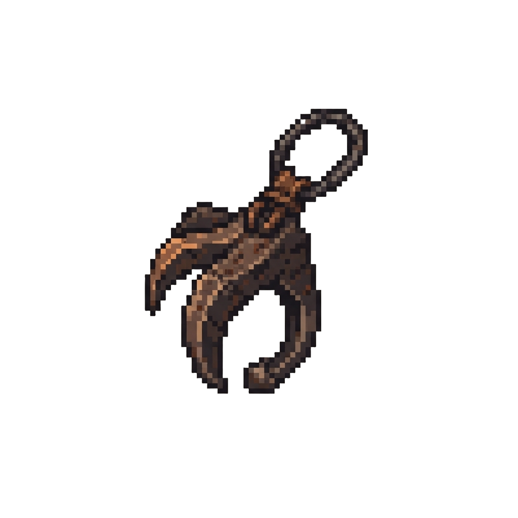 A Rusted Iron Claw Pendant