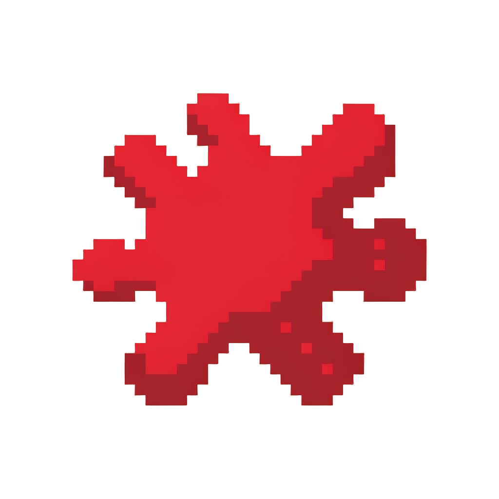 A Standard Red Kinetic Paint Splash