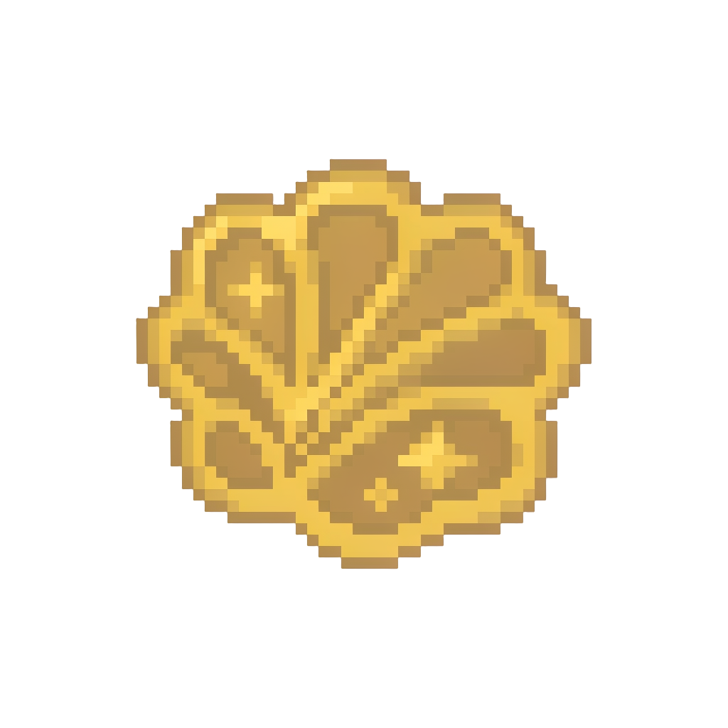 A Sparkling Golden Scallop Relic