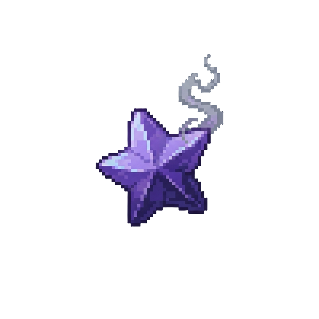A Smoking Violet Star-fragment