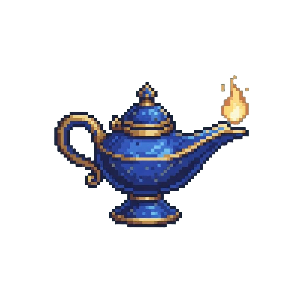 A Shimmering Lapis Lazuli Magic Lamp