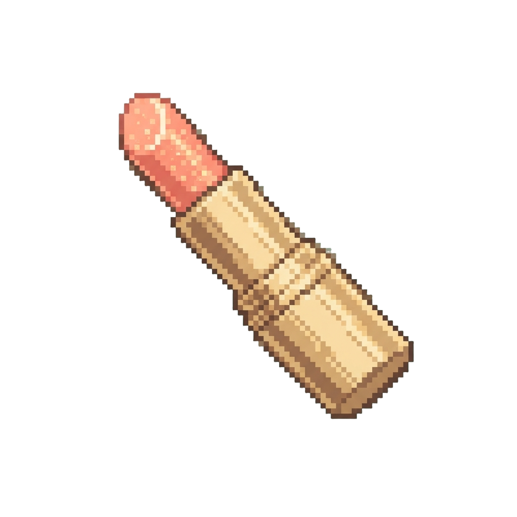 A Pastel Coral Lipstick Shimmer