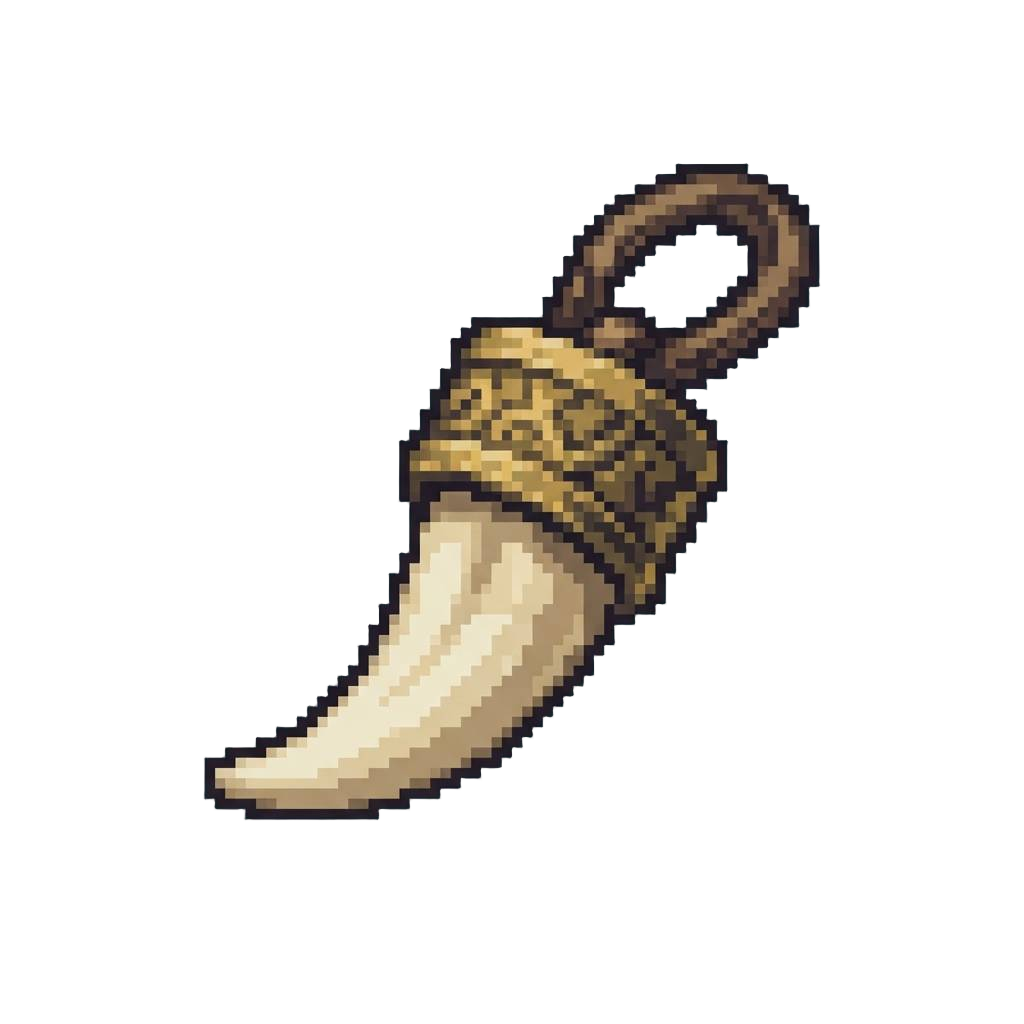 A Bronze Beast-fang Tribal Charm