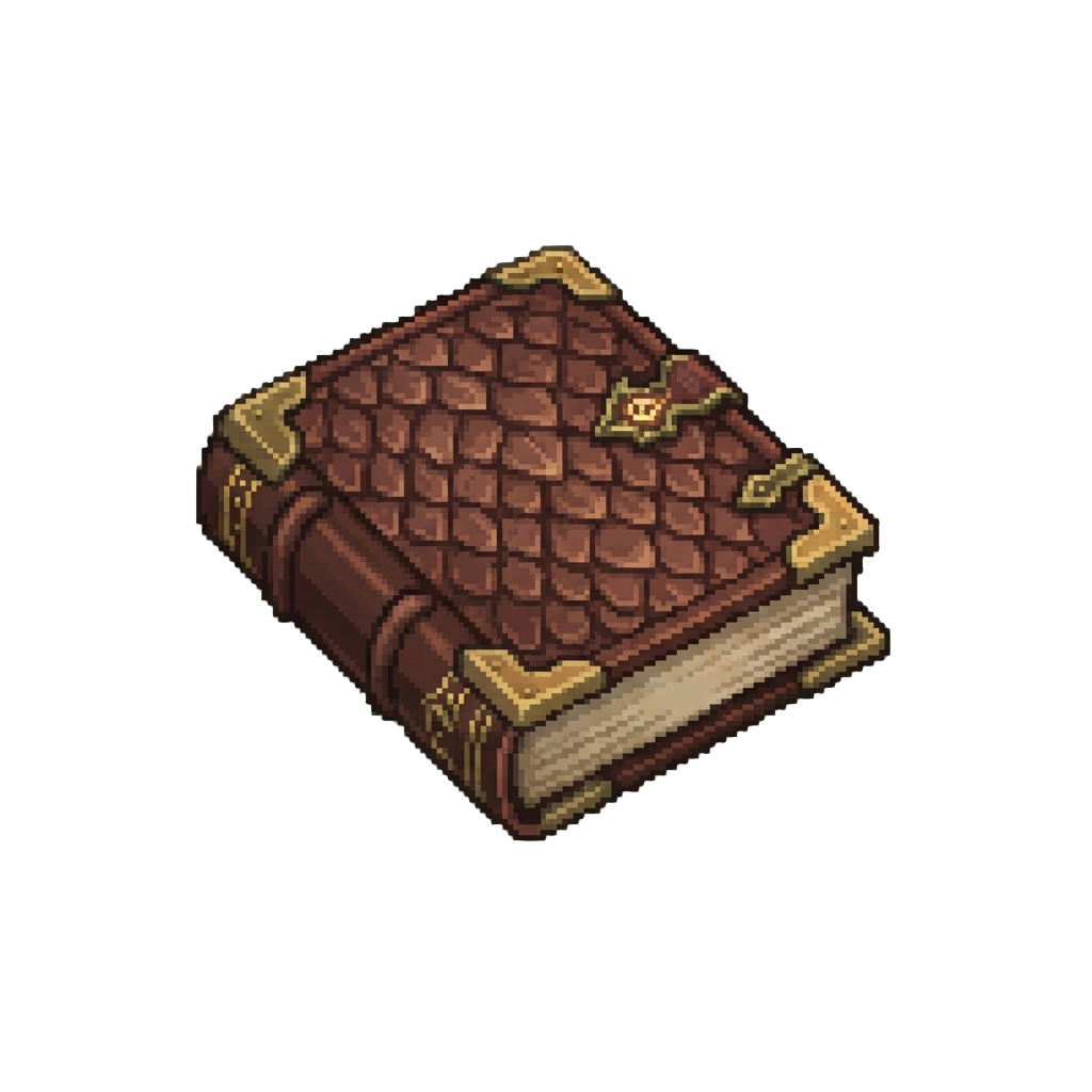 An Ornate Dragon-scale Leather Spellbook