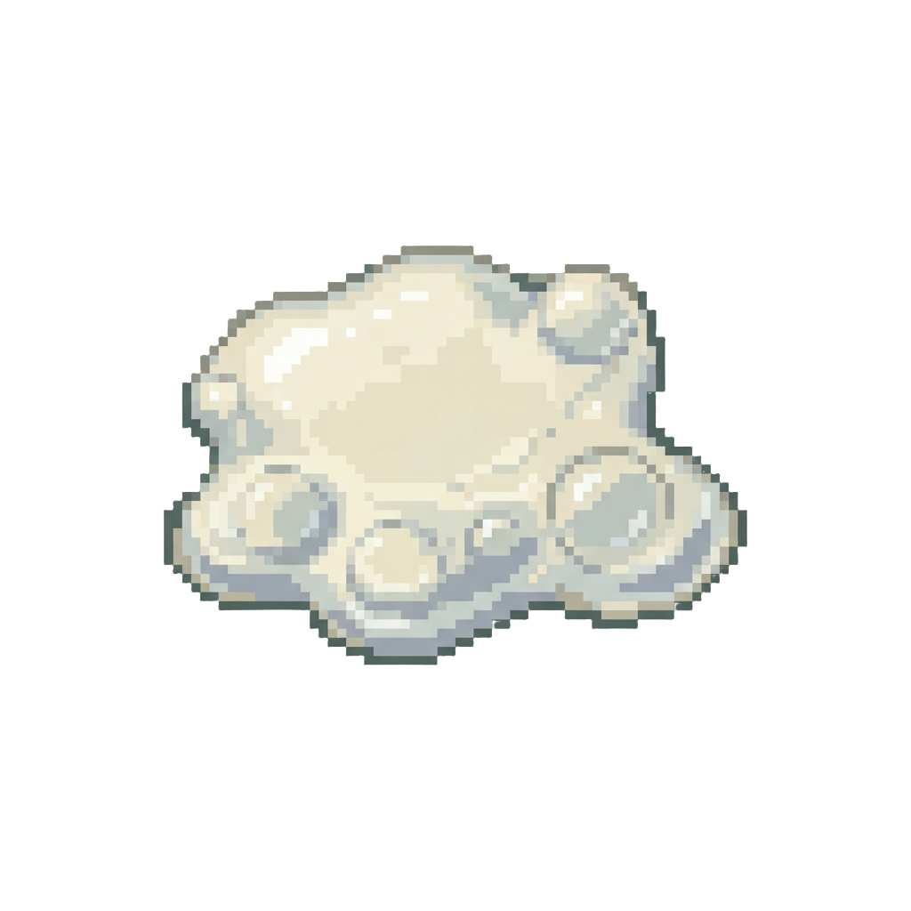 A Thick Bubbly Puddle of Wolf Saliva