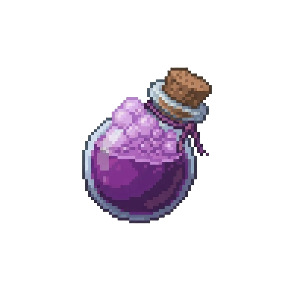 A Frothing Purple Homemade Potion