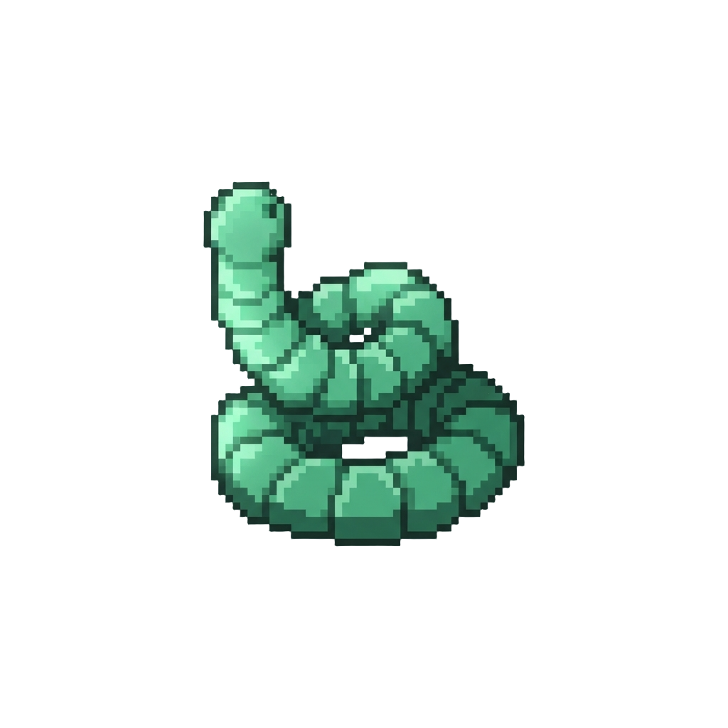 A Faintly Luminescent Viridian Tapeworm