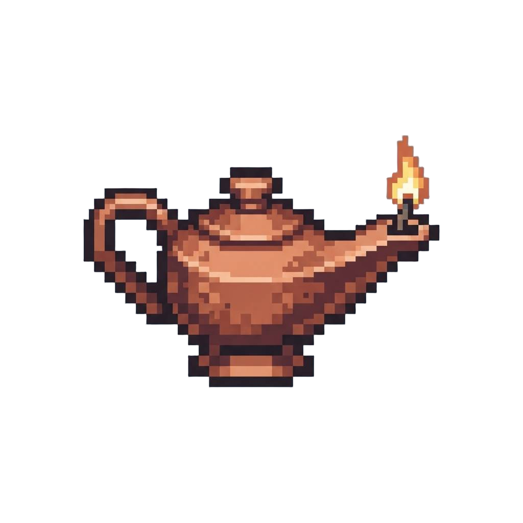 A Burnished Copper Oil Lamp